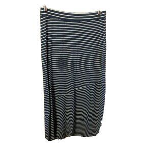 Sonoma Size S Maxi Skirt Blue White Striped Long Modest
